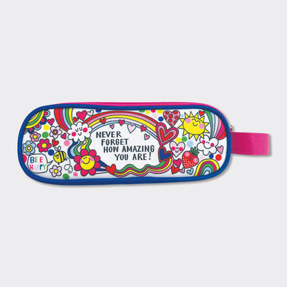 Double Zip Pencil Case With Handle - Inspirational &