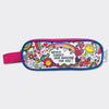 Double Zip Pencil Case With Handle - Inspirational 'Never Forget How Amazing You Are!' Purple Design
