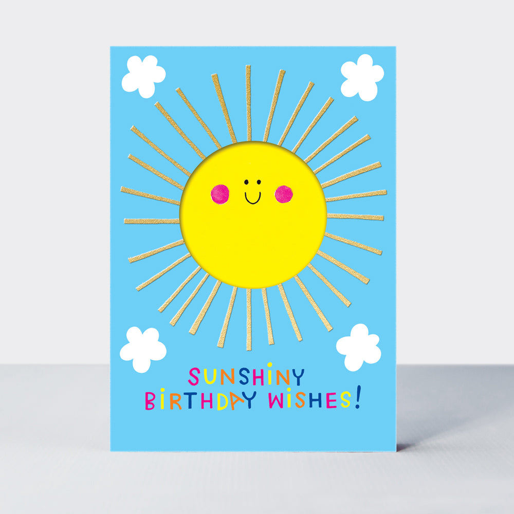 Birthday card featuring a sun design by Rachel Ellen Designs