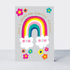 Birthday card featuring a rainbow design by Rachel Ellen Designs