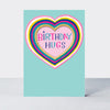 Birthday card featuring a heart design by Rachel Ellen Designs