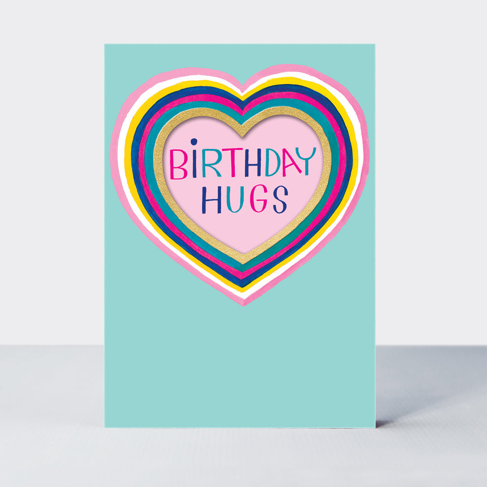 Birthday card featuring a heart design by Rachel Ellen Designs