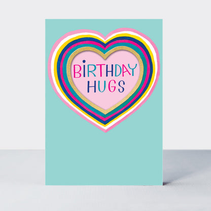 Birthday card featuring a heart design by Rachel Ellen Designs