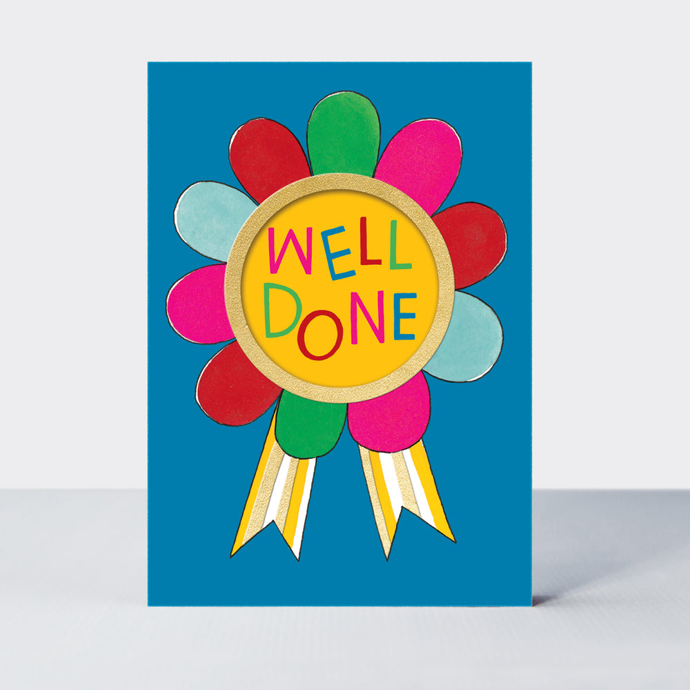 Well done card featuring a rosette design by Rachel Ellen Designs