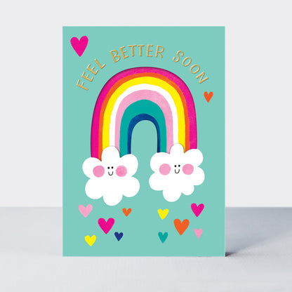 Feel better soon card featuring a rainbow design by Rachel Ellen Designs