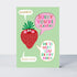 Leaving card featuring a strawberry design by Rachel Ellen Designs