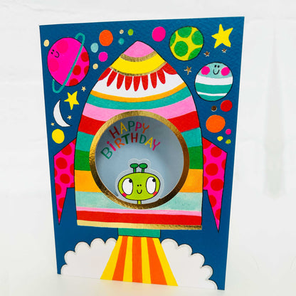 Peep - Happy Birthday Card/Rocket