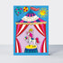 Birthday card featuring a big top design by Rachel Ellen Designs