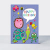Birthday card featuring an animals design by Rachel Ellen Designs
