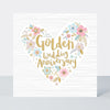 Peony - Golden Anniversary Card - Heart