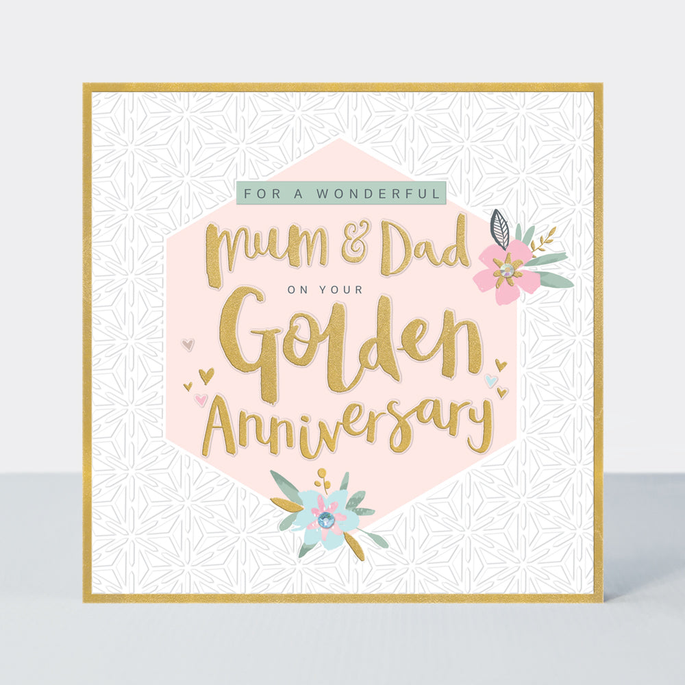 Peony - Mum &amp; Dad Golden Anniversary Card