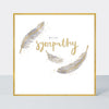 Peony - Sympathy Card - Feathers