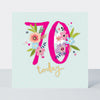 Peony - 70th Birthday Card