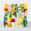 Paper Petals - Have a Great Birthday Card - Paper Cut Petals, Toadstool & Bee