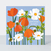 Paper Petals - Birthday Wishes Card - Paper Cut Clover, Cosmos & Bee