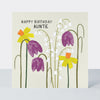 Paper Petals - Auntie Birthday Card - Paper Cut Flowers