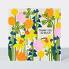 Paper Petals - Thank You Card - Paper Cut Spring Blooms & Ladybirds