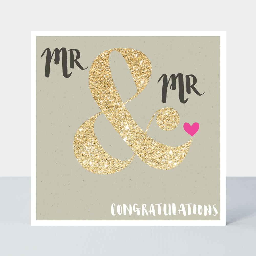 Pink Fizz - Mr &amp; Mr Wedding Card