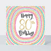 Pink Fizz - 80th Birthday  - Birthday Card