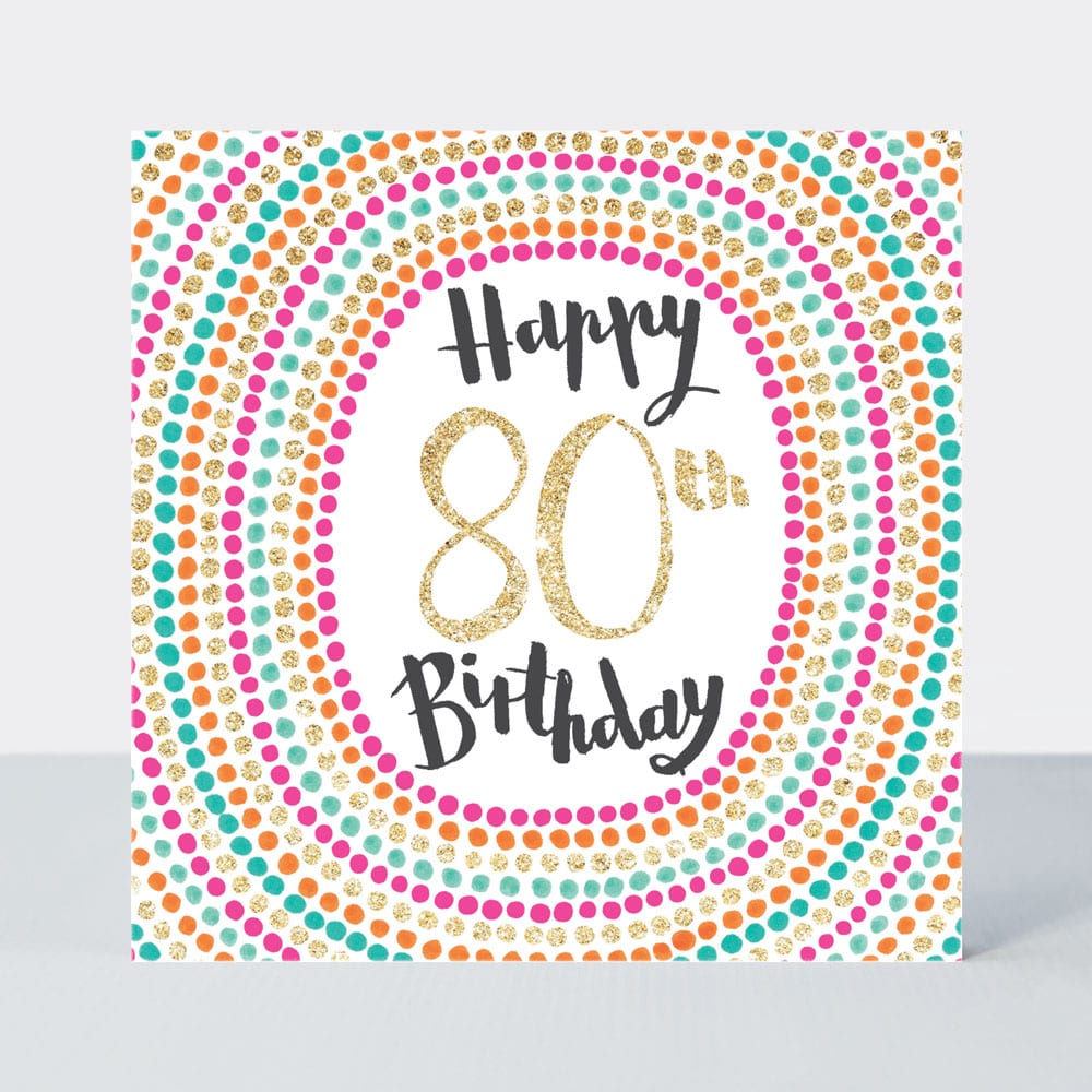 Pink Fizz - 80th Birthday  - Birthday Card