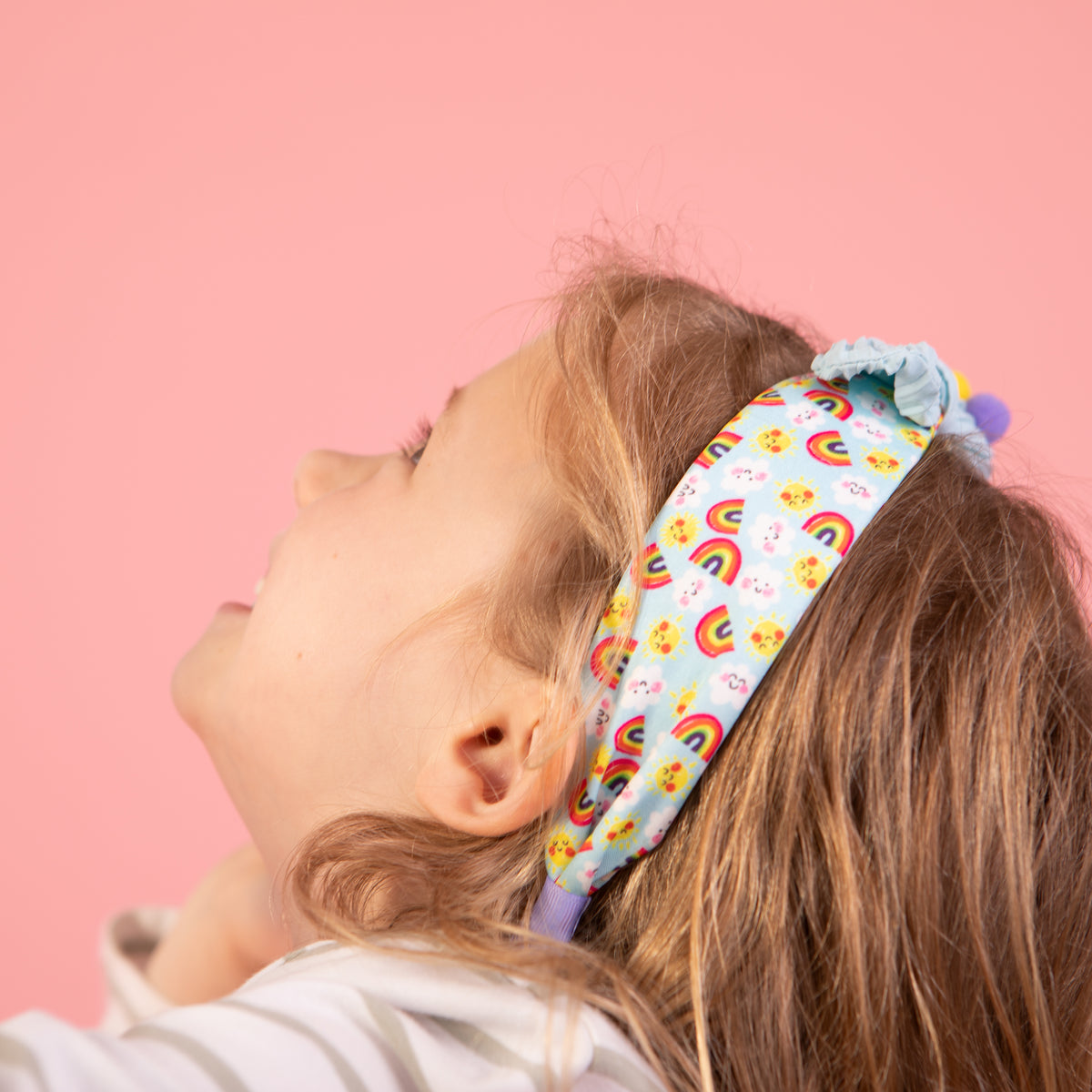 Bow Headband - Suns, Rainbows &amp; Clouds
