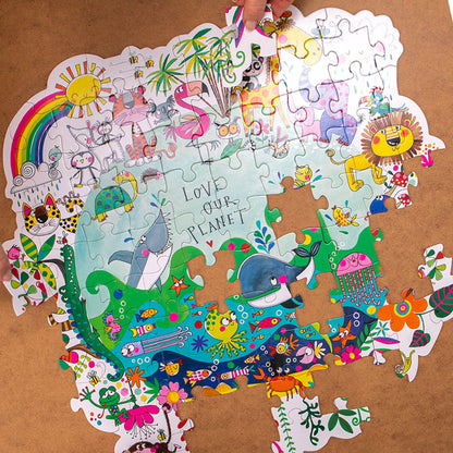 Kids Jigsaw Puzzle - Love Our Planet - 80 Pieces