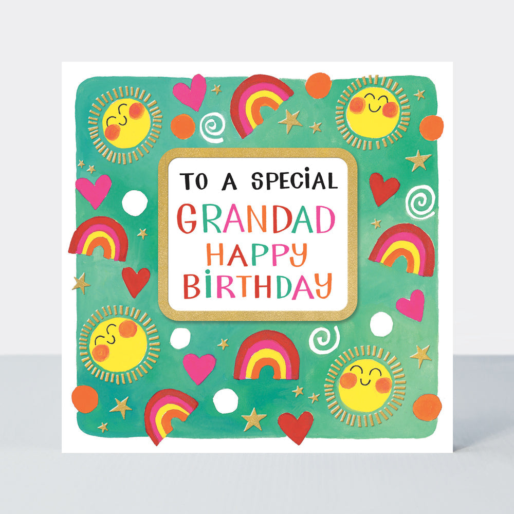 Rhubarb - Special Grandad/Suns &amp; Rainbows - birthday card