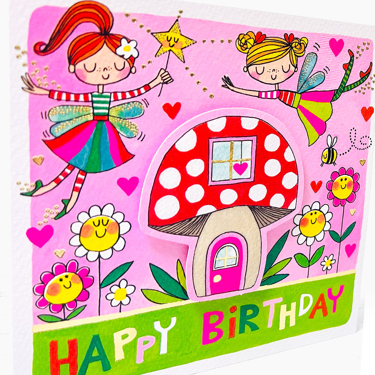 Rhubarb - Happy Birthday/Fairies &amp; Toadstool - birthday card