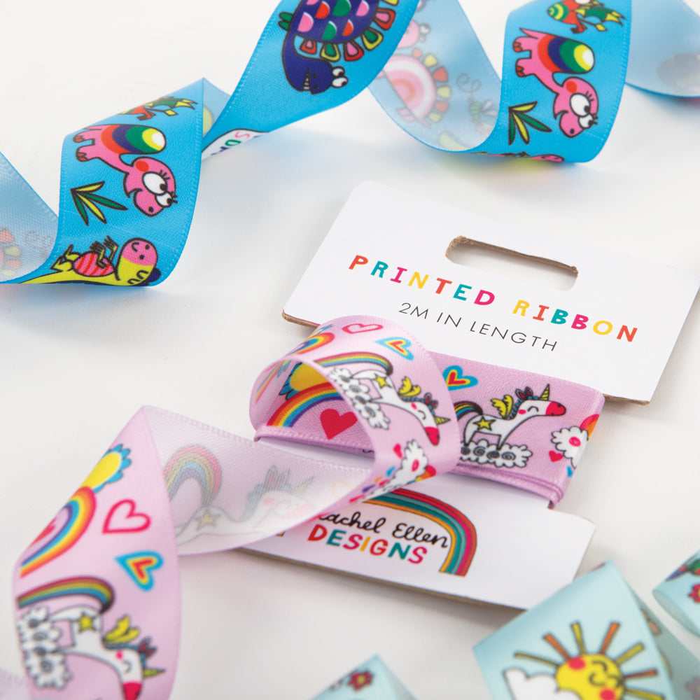 Printed Gift Wrapping Ribbon - Unicorns
