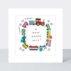 Pocket Rocket - A New Grandchild Card - Choo Choo Train Track