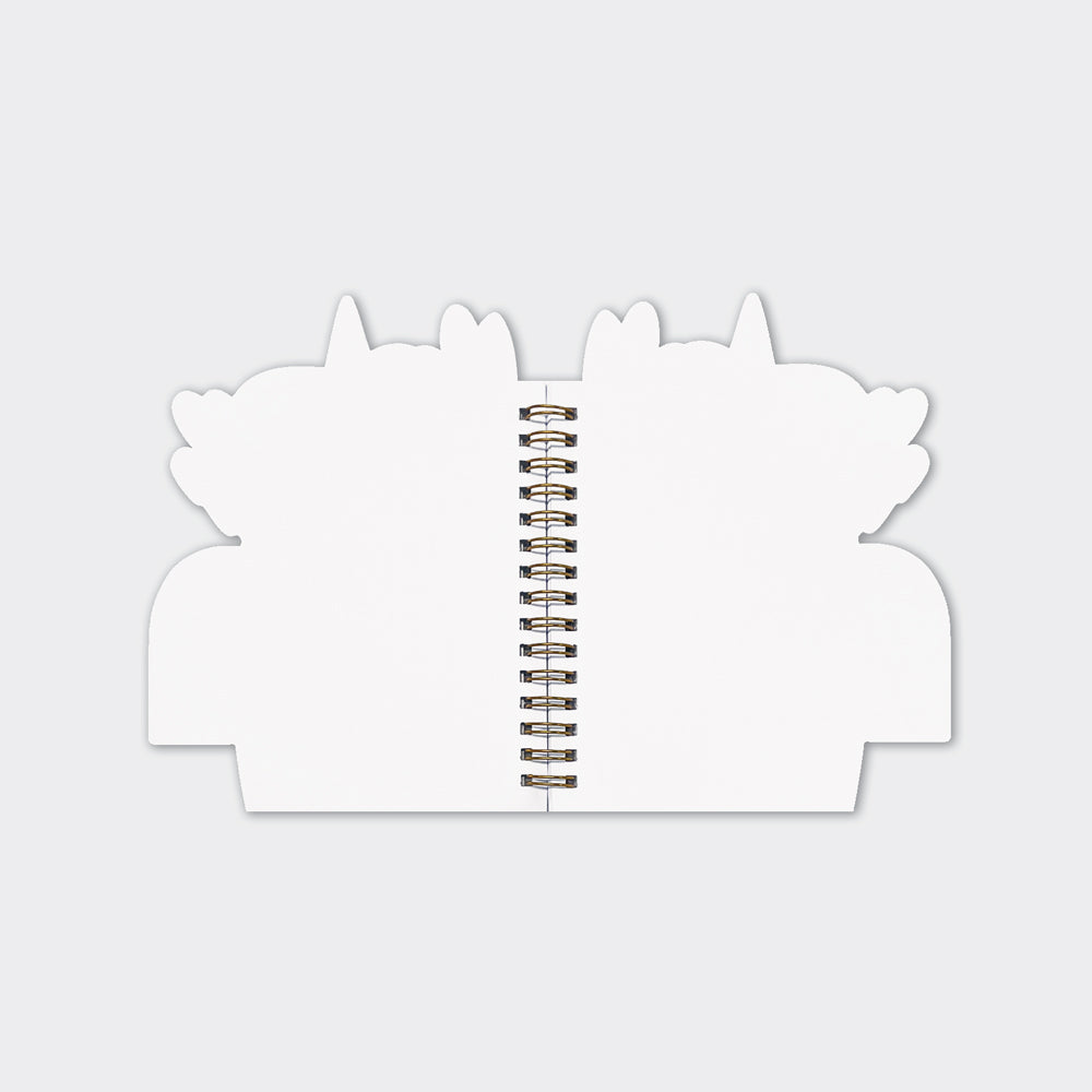 Magical Unicorn Shaped Wire Bound Notebook | Gold Foil &amp; Rainbow