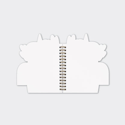 Magical Unicorn Shaped Wire Bound Notebook | Gold Foil &amp; Rainbow
