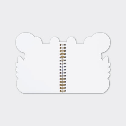 Leopard Shaped Wire Bound Notebook | Gold Foil