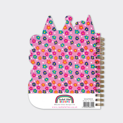 Purr-fect Cat Shaped Wire Bound Notebook | Gold Foil