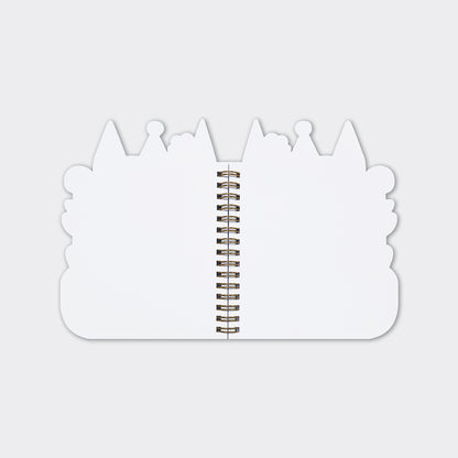 Purr-fect Cat Shaped Wire Bound Notebook | Gold Foil