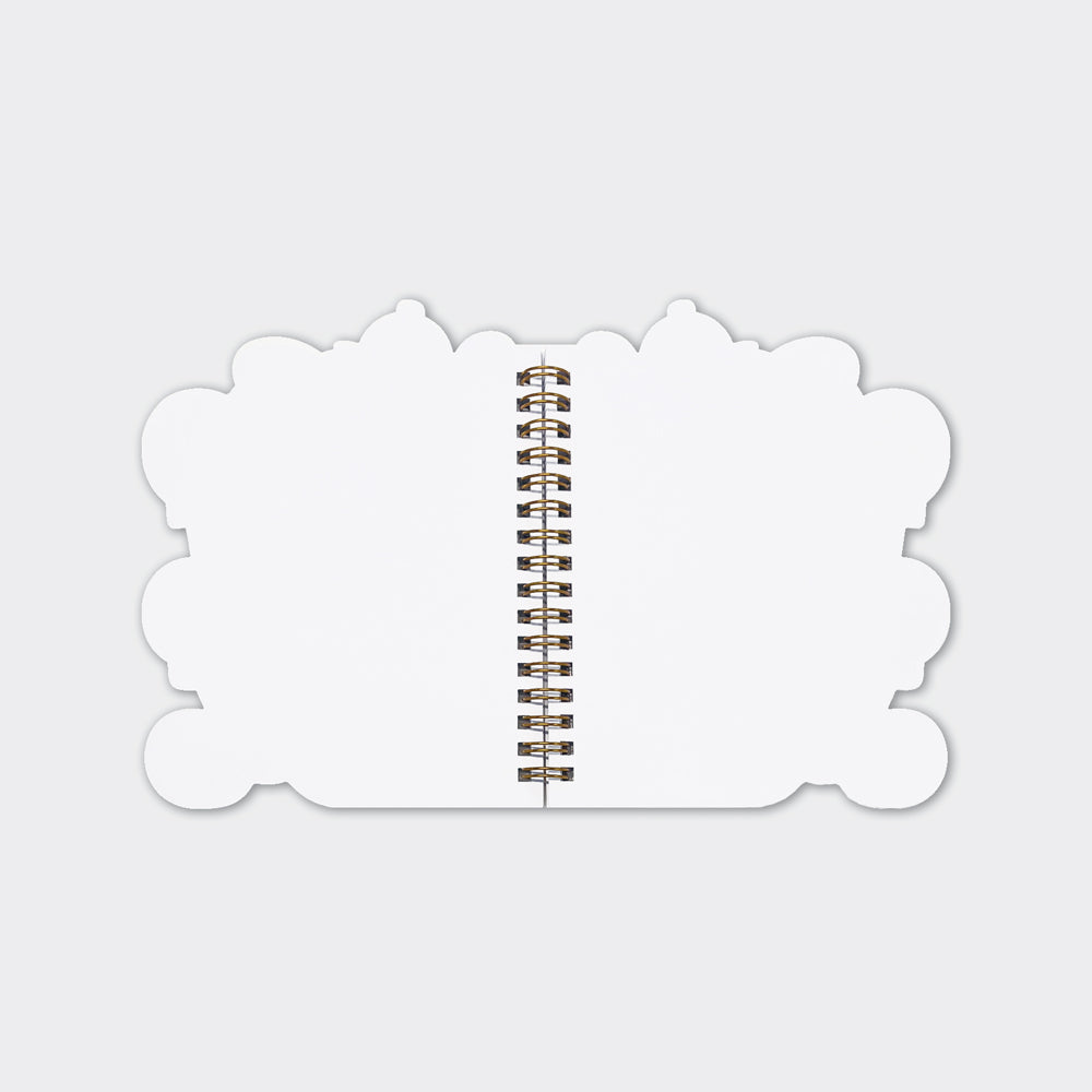 Spotty Dog Shaped Wire Bound Notebook | Gold Foil &amp; Balloons