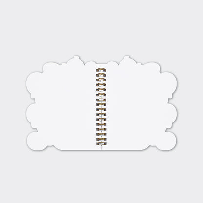 Spotty Dog Shaped Wire Bound Notebook | Gold Foil &amp; Balloons