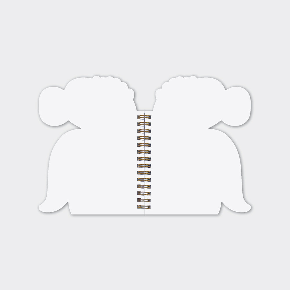 Roar-some Dinosaur Shaped Wire Bound Notebook | Gold Foil &amp; Colourful Spots