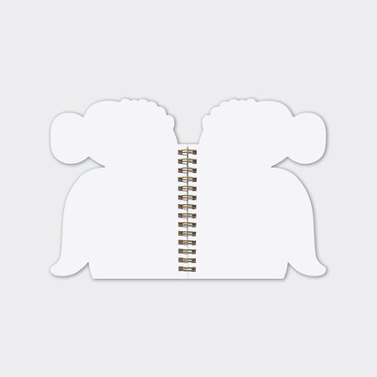 Roar-some Dinosaur Shaped Wire Bound Notebook | Gold Foil &amp; Colourful Spots