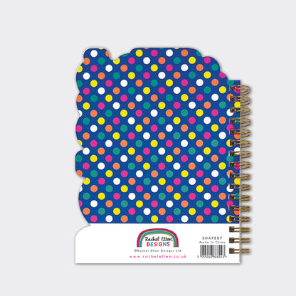 Cheerful Flower Shaped Wire Bound Notebook | Gold Foil &amp; Bees