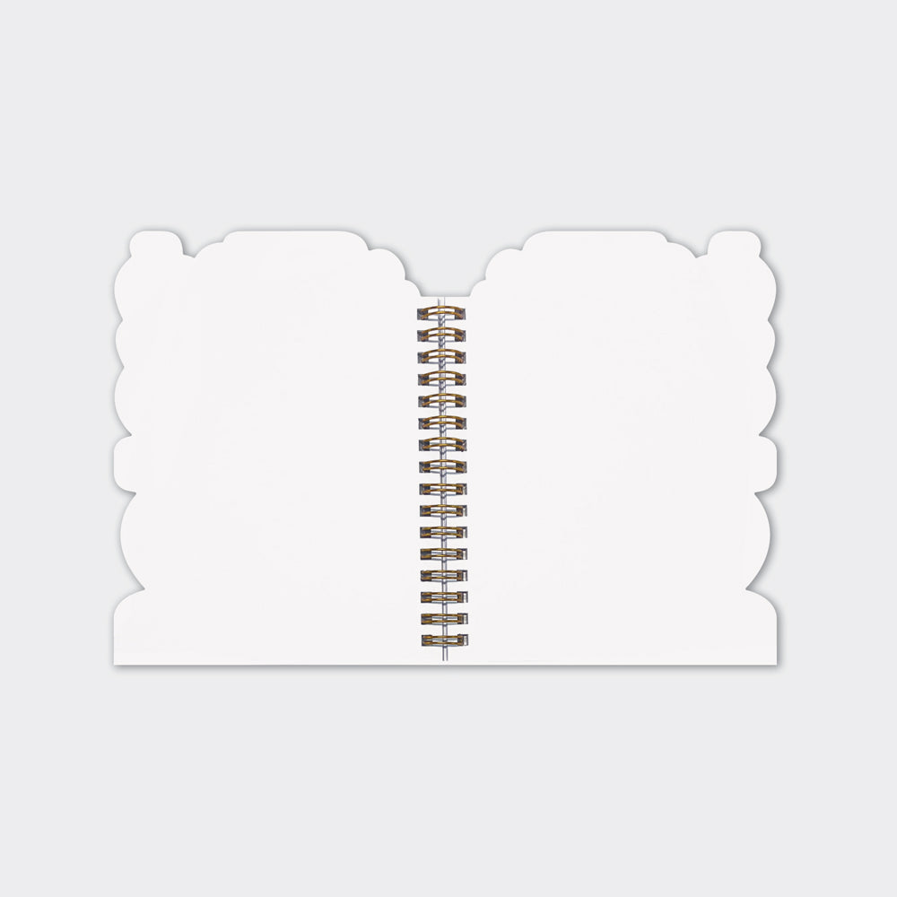 Cheerful Flower Shaped Wire Bound Notebook | Gold Foil &amp; Bees
