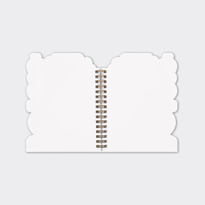Cheerful Flower Shaped Wire Bound Notebook | Gold Foil &amp; Bees