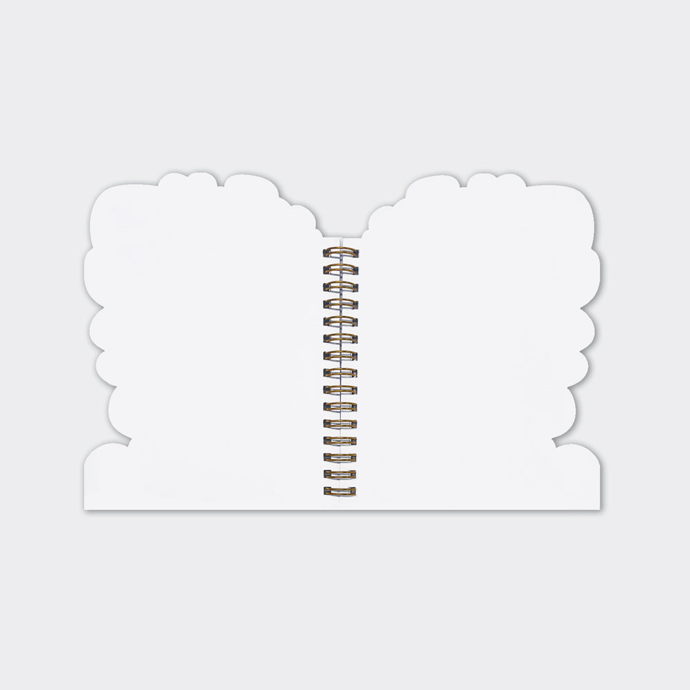 Buzzy Bee Shaped Wire Bound Notebook | Gold Foil &amp; "Bee Happy Notes"
