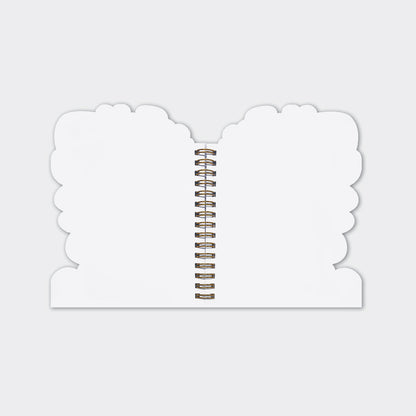 Buzzy Bee Shaped Wire Bound Notebook | Gold Foil &amp; "Bee Happy Notes"
