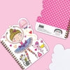 Ballerina Shaped Wire Bound Notebook | Gold Foil & "Notes"