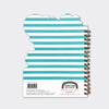 Footballer Shaped Wire Bound Notebook | Gold Foil & "Notes & Plans"