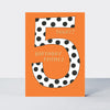 Spotty Age 5 Birthday Card