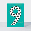Spotty Age 9 Birthday Card