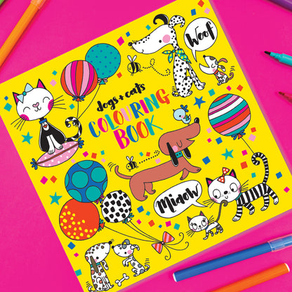 Cats &amp; Dogs Colouring Book
