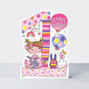 Star Jumps - Age 1 girl & toys  - Birthday Card